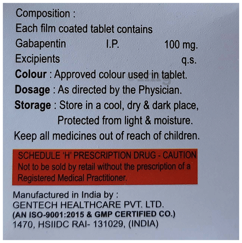 Gabspen 100 Tablet image Gabspen 100 Tablet image