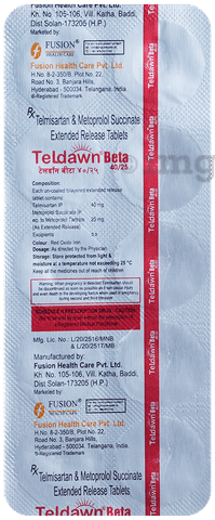 Teldawn Beta 40mg/25mg Tablet image