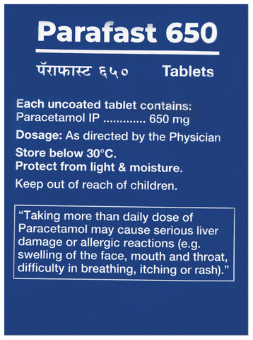 Parafast 650mg Tablet image