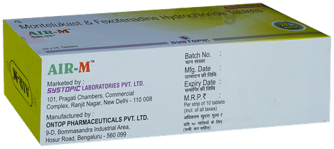 Air M Tablet View Uses Side Effects Price and Substitutes 1mg