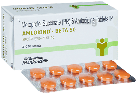 Amlokind-Beta 50 Tablet PR image Amlokind-Beta 50 Tablet PR image