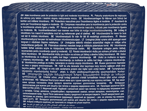 Seni Man Incontinence Pads Extra Buy packet of 15.0 pads at best