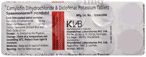 Spasmonorm Tablet image