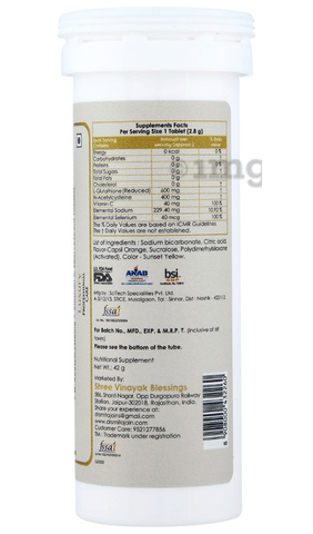 Dr. Smita Jain's L-Glutathione Effervescent Tablet: Buy bottle of 15.0 Effervescent  Tablet at best price in India | 1mg