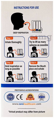 Sara+ Care RES 101 3 Balls Respiratory Lung Exerciser: Buy box of