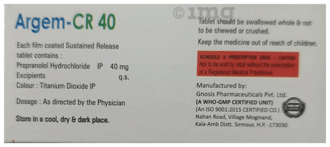 Argem-CR 40 Tablet