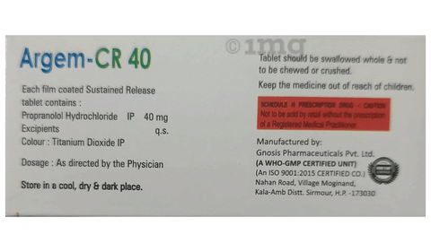 Argem-CR 40 Tablet image Argem-CR 40 Tablet image