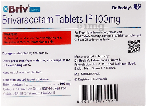 Briv + 100mg Tablet image Briv + 100mg Tablet image