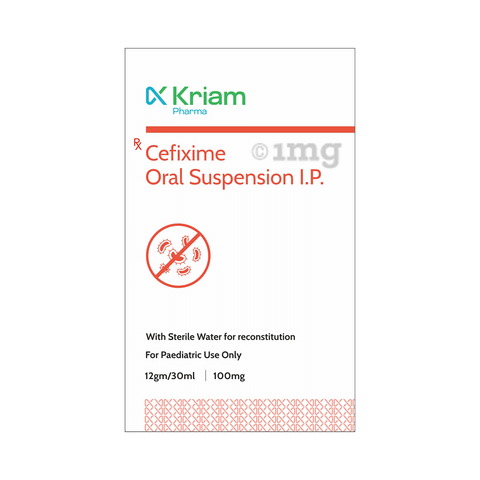 kriam pharma cefixime 100mg oral suspension