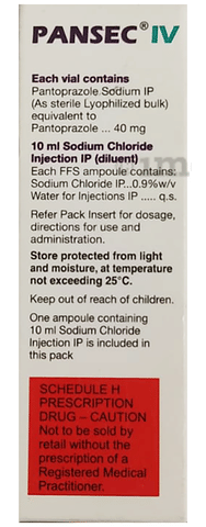 Pansec 40mg Injection image