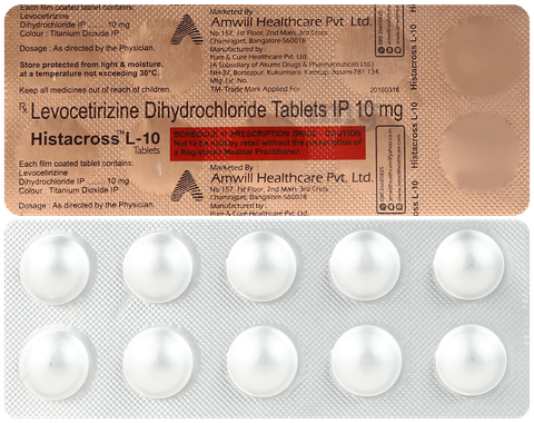 Histacross L 10mg Tablet