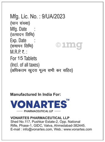 Vonamol 650 Tablet image Vonamol 650 Tablet image