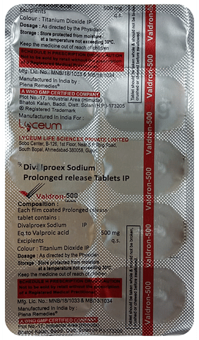 Valdron 500 Tablet PR image