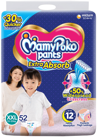 MamyPoko Pants Extra Absorb Diaper (L, 9-14 kg, 74 pieces) Price - Buy  Online at ₹1208 in India