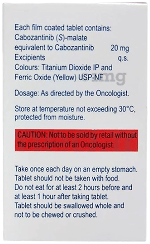 Cabozat 20mg Tablet image Cabozat 20mg Tablet image