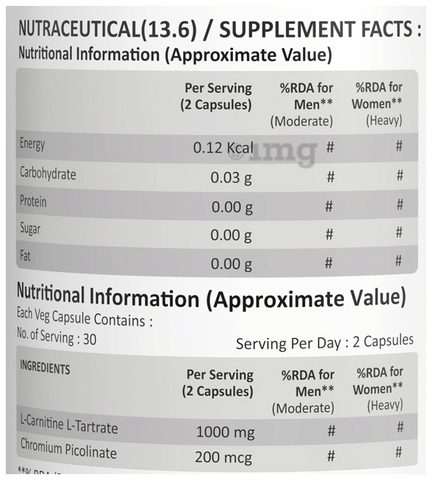 rda of l carnitine L-Carnitine 1000mg Capsules – Boost Energy, Burn Fat main image 1
