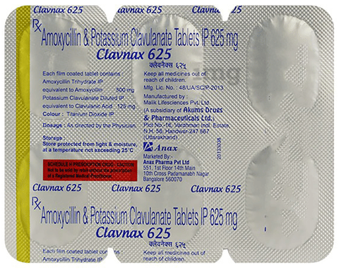 Clavnax 625 Tablet image