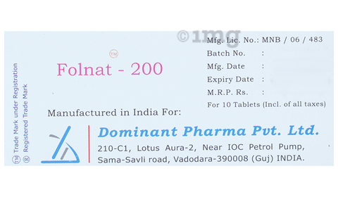 Folnat 200 Tablet image