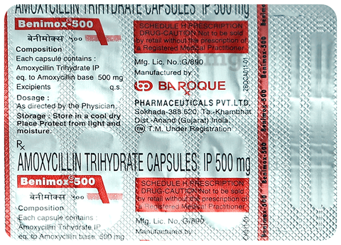 Benimox 500 Capsule image Benimox 500 Capsule image