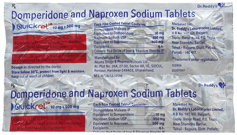 Quickrel 500mg/10mg Tablet image