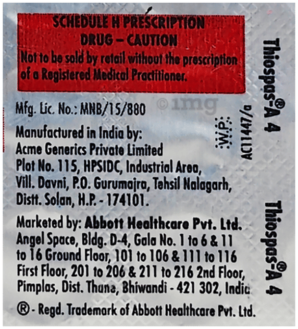 Thiospas-A 4 Tablet image