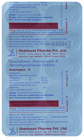 Aceclopara-S Tablet image