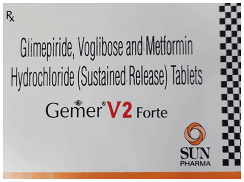 Gemer V Forte 2mg/1000mg/0.2mg Tablet