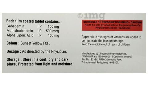 Cytogaba Plus 100 Tablet image