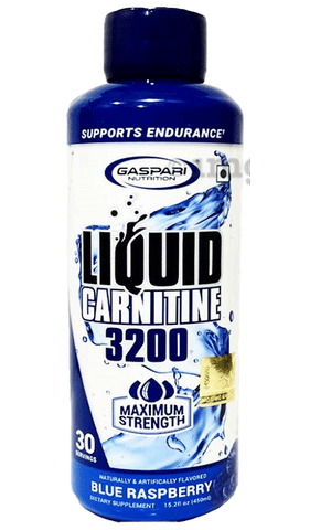 gaspari l-carnitine Gaspari Nutrition Liquid Carnitine 3200 Blue Raspberry: Buy bottle of 450.0  ml Liquid at best price in India
