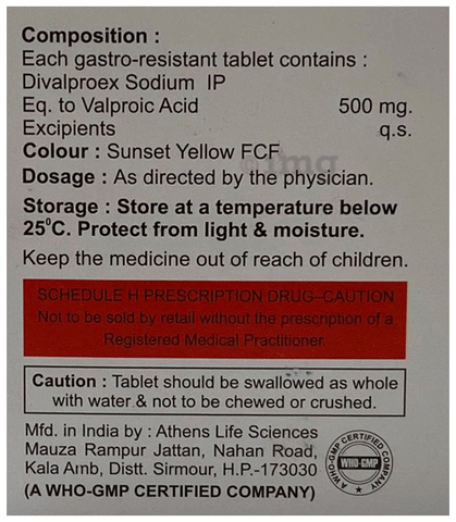 Dproate ER 500 Tablet image Dproate ER 500 Tablet image