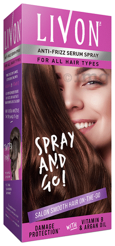 Livon Anti-Frizz Serum Spray for All Hair Types: Buy bottle of 50 ml Serum at best price in India | 1mg Livon Anti-Frizz Serum Spray for All Hair Types: Buy bottle of 50 ml Serum at best price in India | 1mg