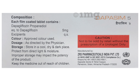 Dapasim 5 Tablet image