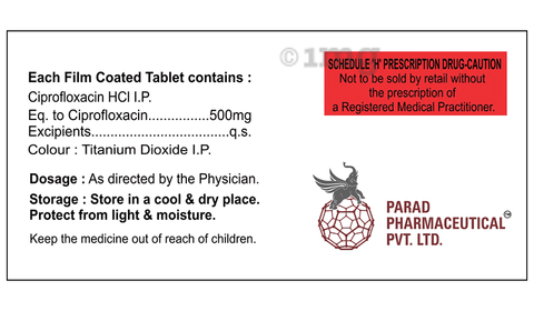 Ciprorad 500 Tablet image