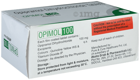 ओपिमोल 100mg टैबलेट image