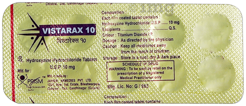 Vistarax 10mg Tablet image