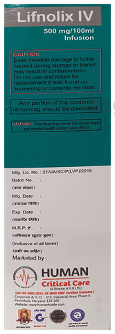 Lifnolix IV 500mg Infusion