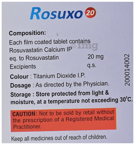 Rosuxo 20 Tablet image Rosuxo 20 Tablet image