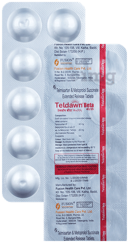 Teldawn Beta 40mg/25mg Tablet image