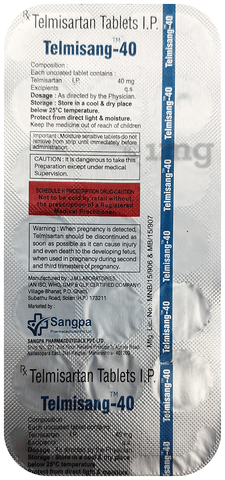 Telmisang 40 Tablet image Telmisang 40 Tablet image