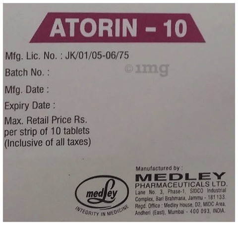atorIN 10 Tablet image atorIN 10 Tablet image