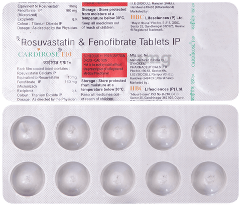Cardirose F 10 Tablet image