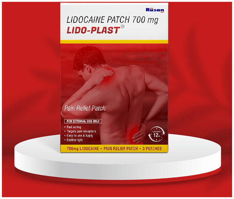 लिडो-प्लास्ट लिडोकेन 700mg/12h ट्रांसडर्मल पैच | आर्थराइटिस, बैक, ऑनको & डायबेटिक न्यूरोपैथिक पेन image लिडो-प्लास्ट लिडोकेन 700mg/12h ट्रांसडर्मल पैच | आर्थराइटिस, बैक, ऑनको & डायबेटिक न्यूरोपैथिक पेन image