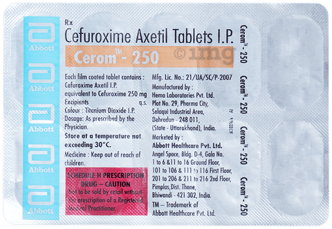 Cerom 250mg Tablet image
