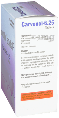 Carvenol 6.25mg Tablet image