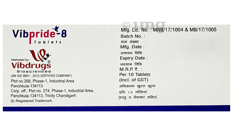 Vibpride 8mg Tablet image