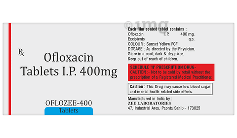 Oflozee 400 Tablet image Oflozee 400 Tablet image