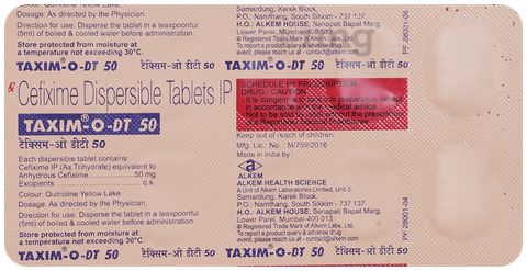 Taxim-O 50mg Tablet DT image Taxim-O 50mg Tablet DT image