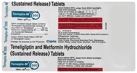 Tenepla M 500mg/20mg Tablet SR