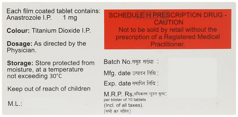 Anastronat 1mg Tablet image