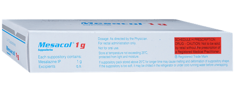 Mesacol 1g Suppository image